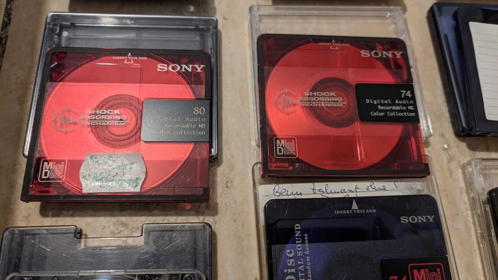 Minidiscuri Sony, TDK etc, pachete a cate 10 bucati pentru inregistrat