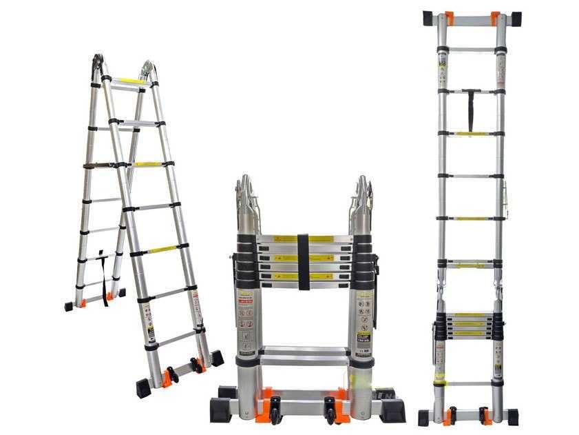 Телескопическая лестница стремянка Алюминий Завод Оптом и Розница