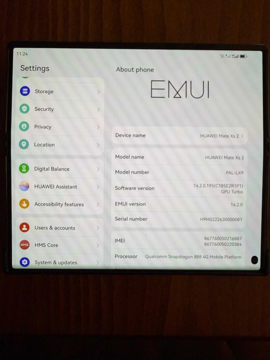 Huawei Mate Xs 2 512GB 8GB RAM Dual