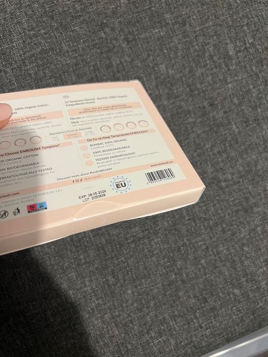 Tampoane cu bumbac organic Normal, 16 bucati, Enroush