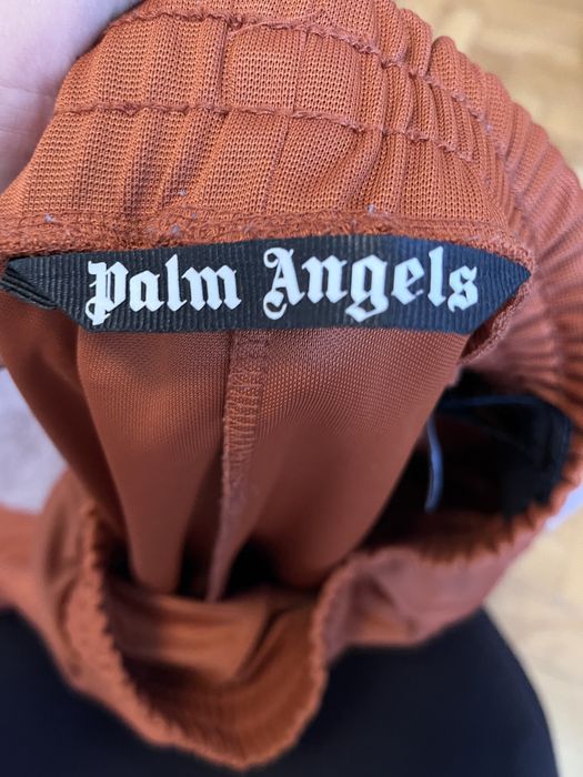 Palm Angels College Slim Track Trousers 'Brown Magenta'