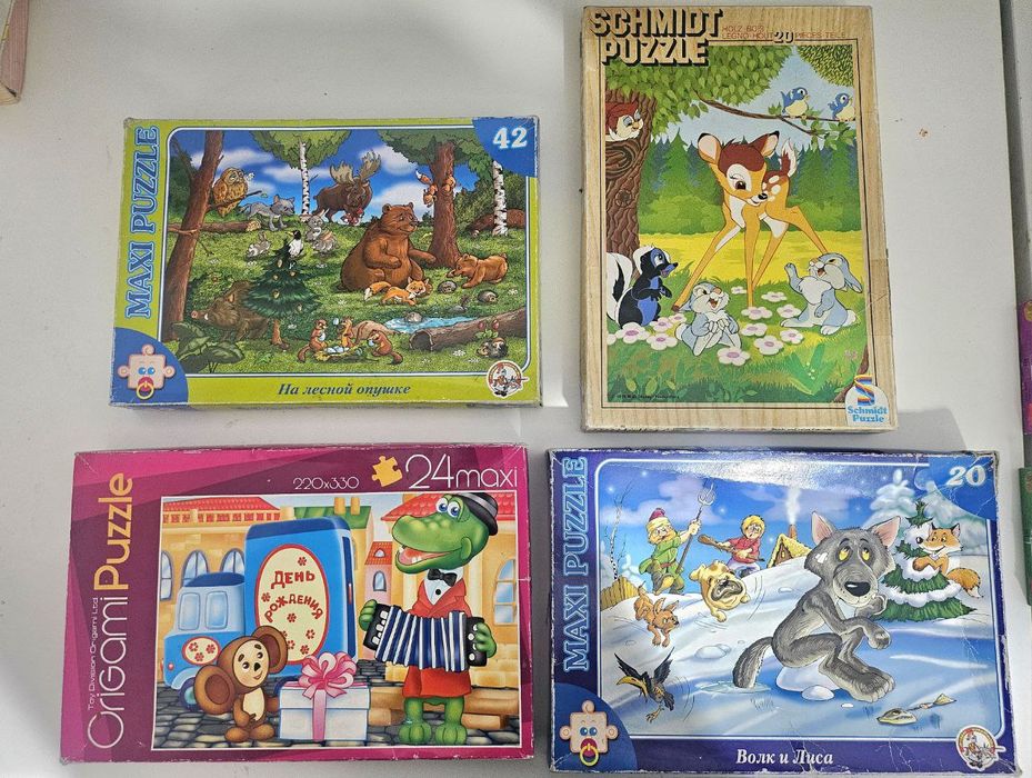 Пазлы все вместе 17шт
