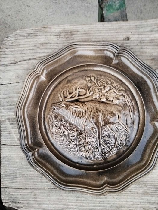 Farfurii decorative vintage bronz alama