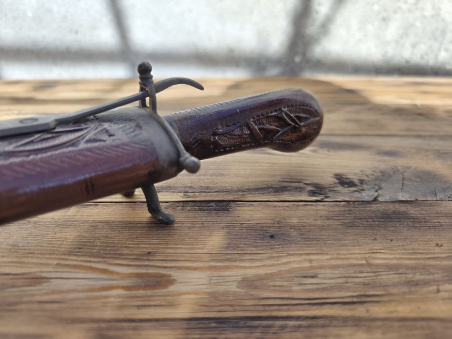 винтидж индийски комплект за рязане и сервиране на месо,