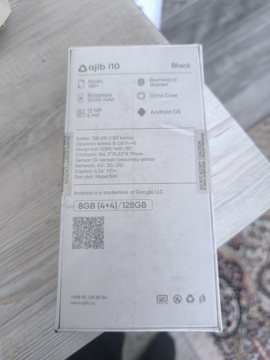 Yangi ochilmagan telefon. 128 - 8 gb.