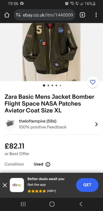 Vand geaca zara NASA