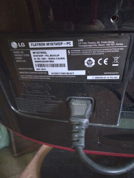 Lg m 197 wdl televizor nou