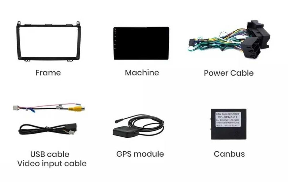 Navigatie Carplay 4GB Mercedes Vito Sprinter Viano AB Class VW Crafter