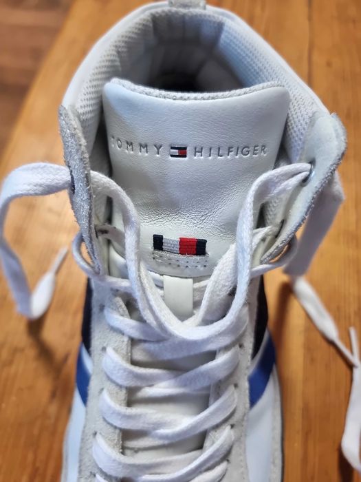 Hi Top Leather Sneakers Barbati Tommy Hilfiger Size 44