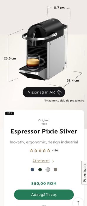 Nespresso Pixie, inca in garanție