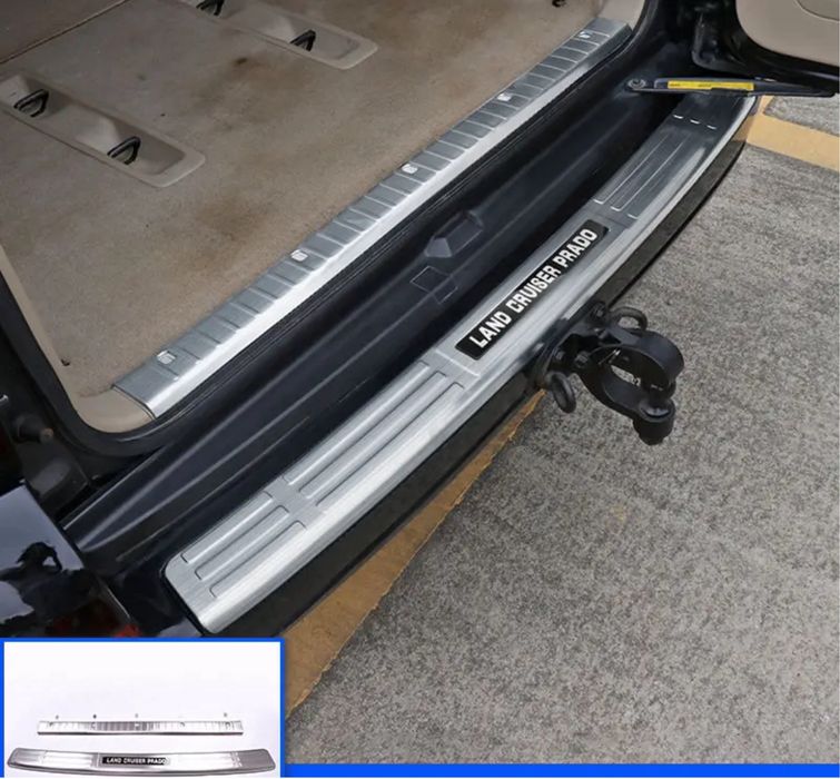 Накладка на бампер Прадо 120 алюминиевые пороги защита двигателя gx470