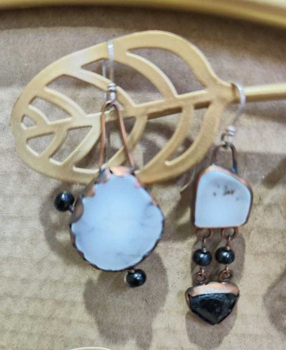 Серьги женские с ониксом