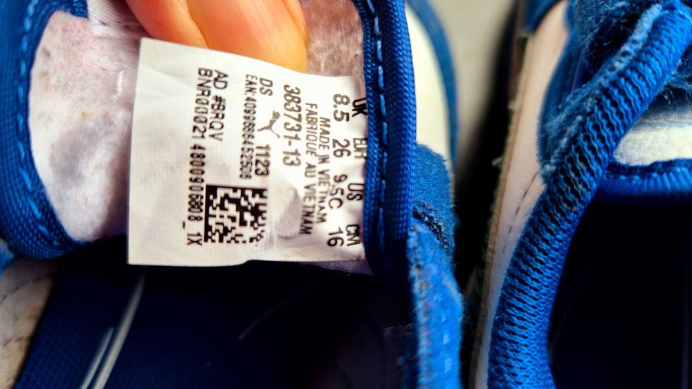 Купени 85 лв-Puma, Пума детски маратонки 26 и 27 Puma с велкро