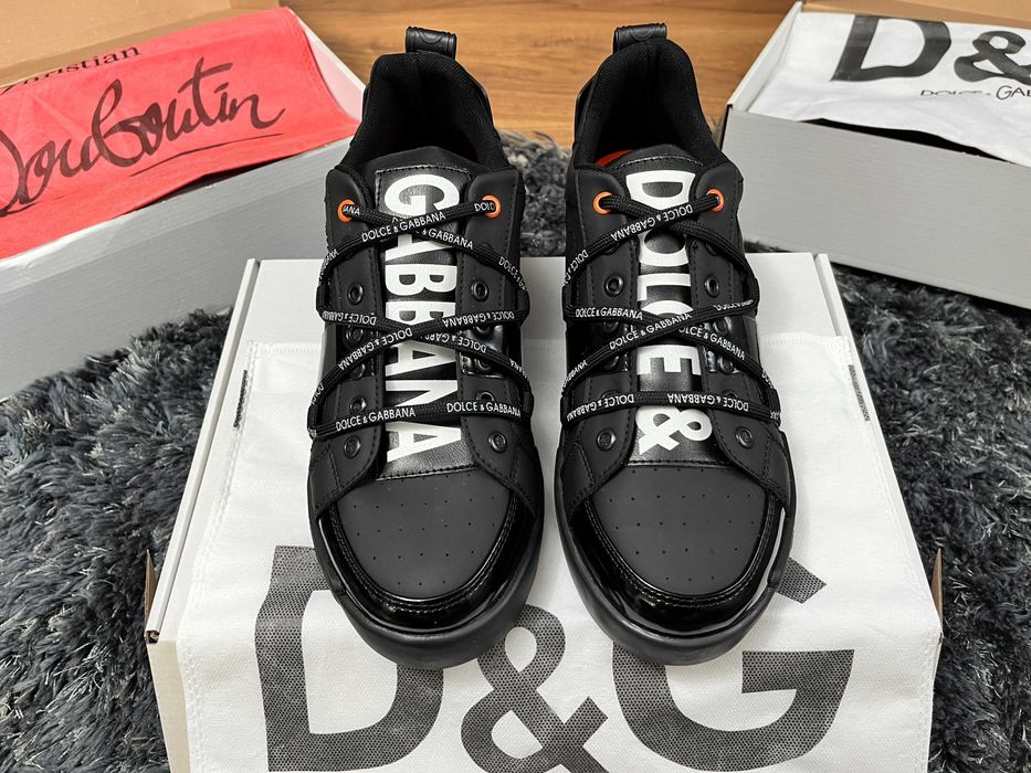 >- Calitate Premium -< Sneakers low top - adidași - pantofi casual-elegant bărbați Dolce & Gabbana Portofino trend vara 2026