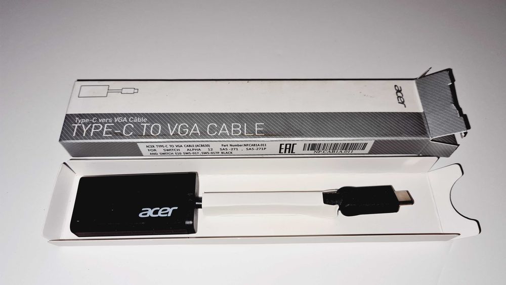 Adaptor Acer USB-C la VGA