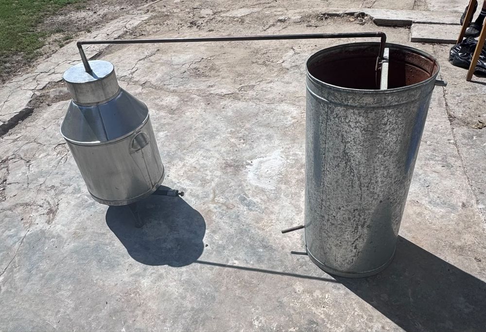 Cazan țuică inox 80 L + răcitor complet | Stare excelentă | Aproape nou