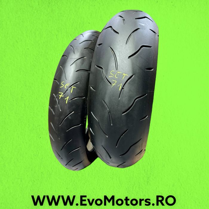 Set Anvelope Moto 120 70 17 si 180 55 17 Bridgestone Bt016 Set71