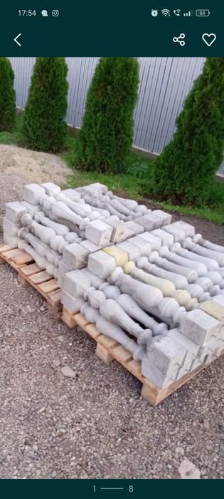 Stâlpișori beton și mozaic