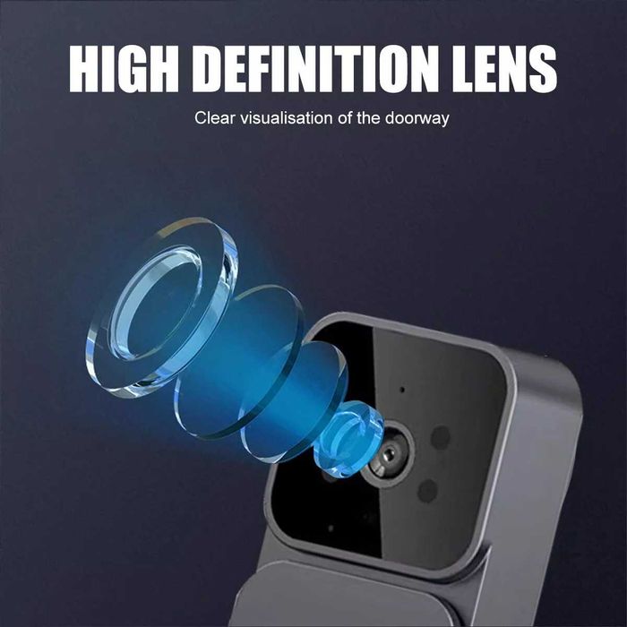 4.3" Безжичен, интелигентен видеозвънец с камера и 4.3" монитор