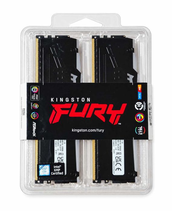 Kingston FURY Beast RGB 64GB (2x32GB) DDR5 6000MHz CL30 – Премиум RAM
