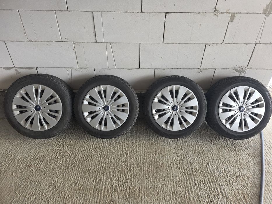 Set jante ford focus 5x108 gume 205 55 16  iarna noi+senzori si capace