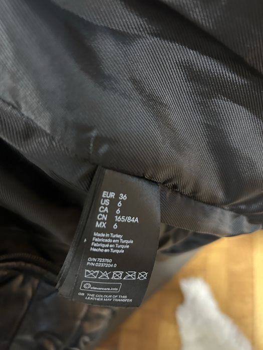 Дамско яке естествена кожа Alexander Wang & H&M