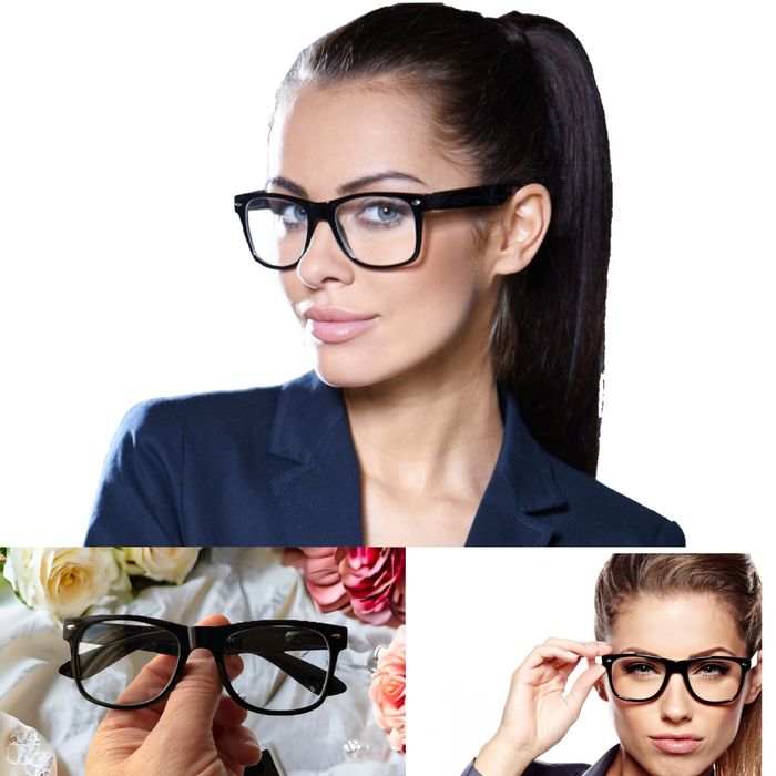 Дамски очила правоъгълни Vintage дизайн стъкла без диоптър защитаUV400