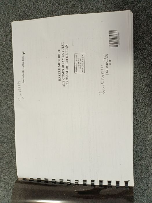 Bazele metodice ale comportamentului profesorului de pian, M. Răducanu