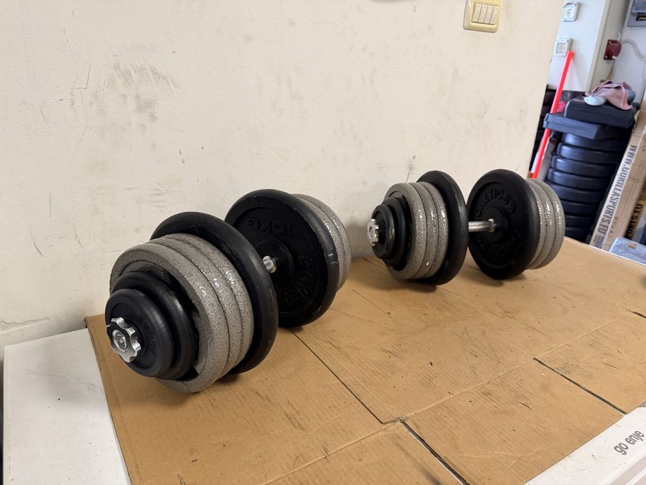 Set gantere reglabile noi 120 kg.  60 kg+60 kg=120 kg, pret 1300 lei
