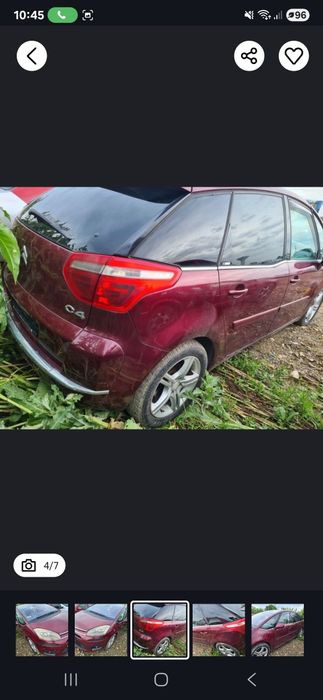 Capota Aripa stop far trager motor cutie grila  Citroen c4 piccaso