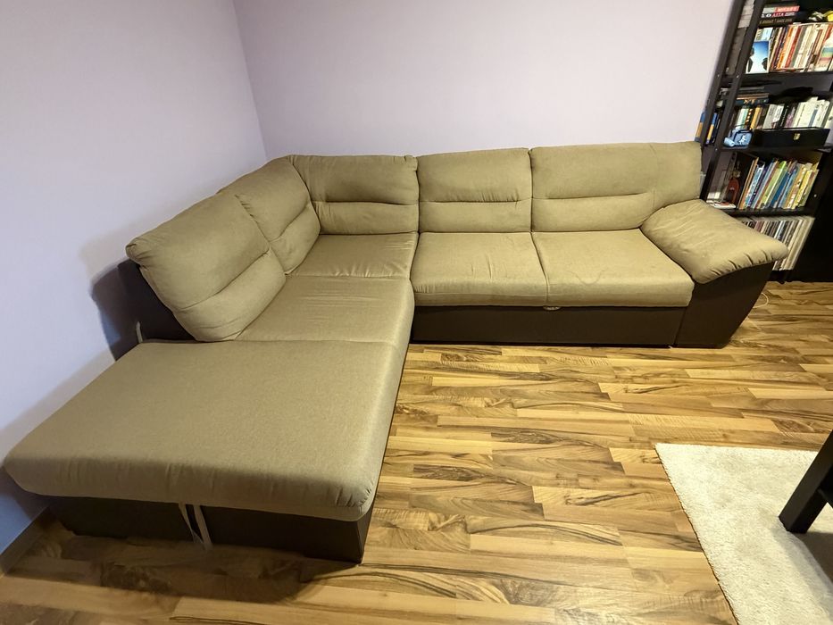 Coltar extensibil Mobexpert, lada depozitare, maro