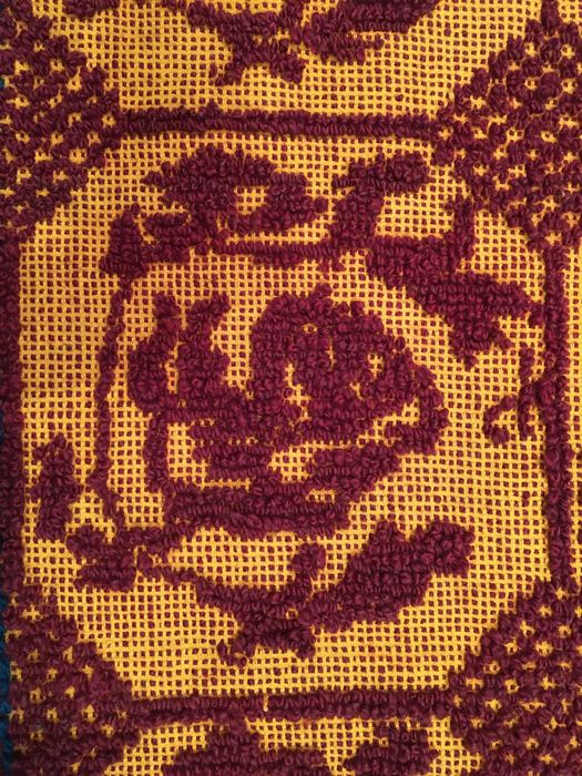 Cuvertura traditionala veche, 100% din lână, țesuta manual la război