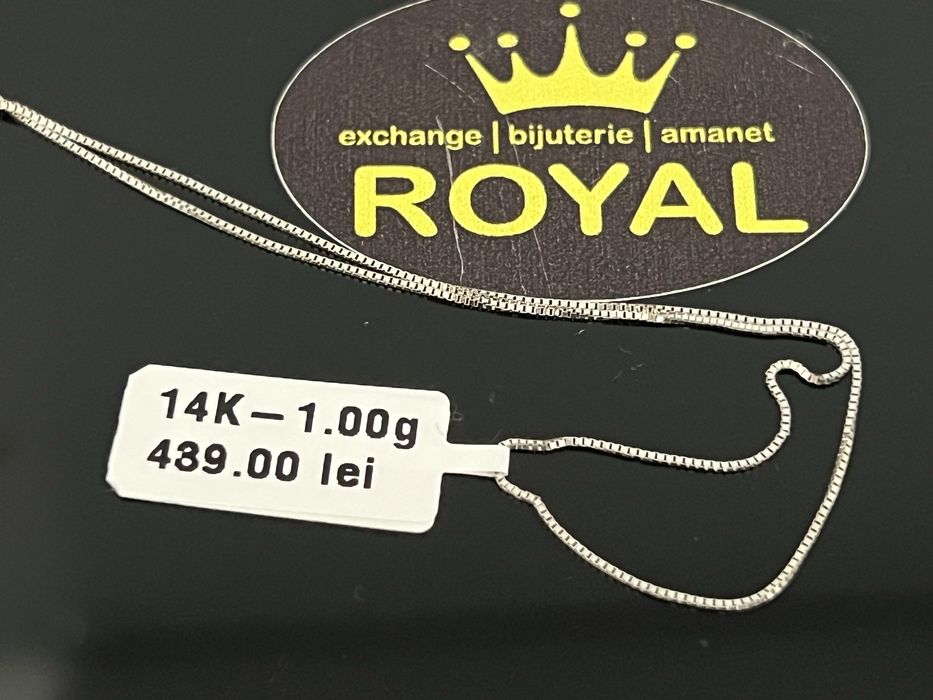 Bijuteria Royal CB : Lant aur alb 14k 585  1,00 gr