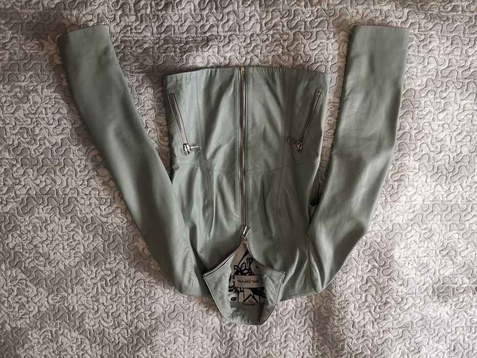 ново кожено дамско яке S