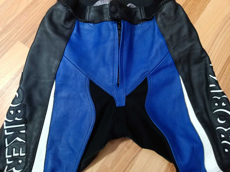 Pantaloni moto piele naturala model PROBIKER VITEZA full protecții