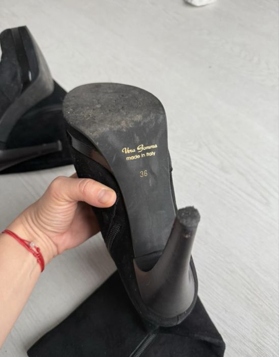 Cizme piele intoarsa Vera Gomma