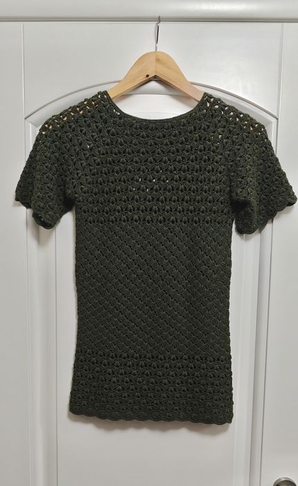 Bluza tricotata manual, bumbac 100%, marime 36/38