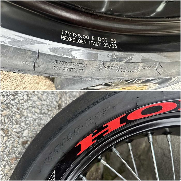 Супермото капли Honda CRF с преден апарат Brembo M50 и помпа 16x18