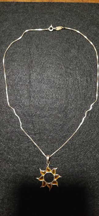 Сребърни бижута пр.925 с кехлибар