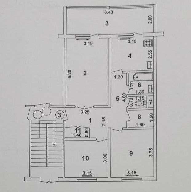 Продается  квартира 3/1/5 на Панельном под офис, магазин, салон