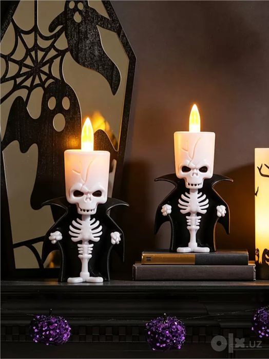 Свеча скилет на halloween хэллоуин ташкент