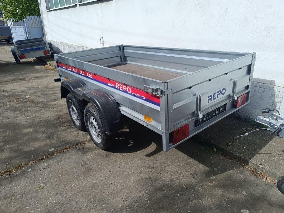 Remorca 750 kg, 2 axe , 2.6 x 1.3 m basculabila