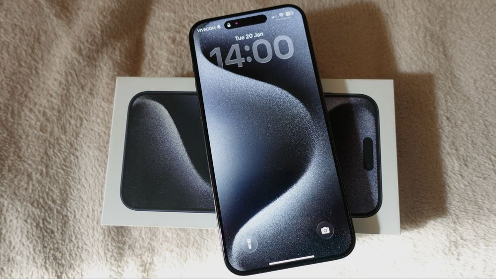 Iphone 15 pro max, blue titanium 256GB