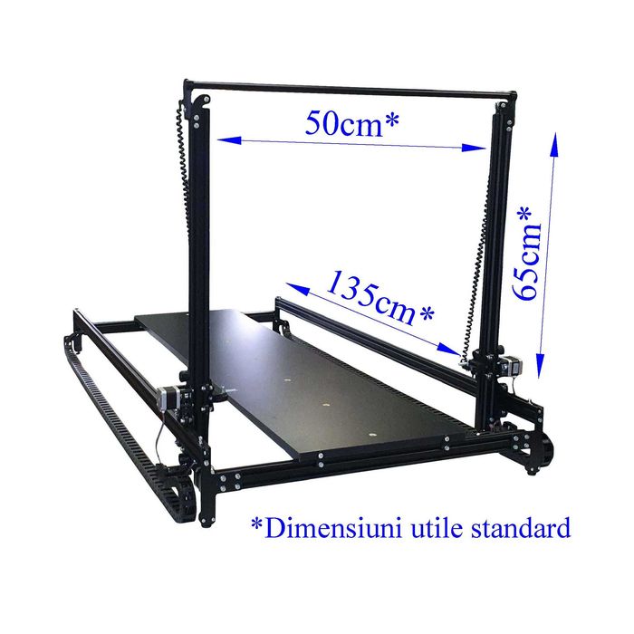 CNC pentru taiat polistiren, burete, polietilena, aparat G135x65x50cm