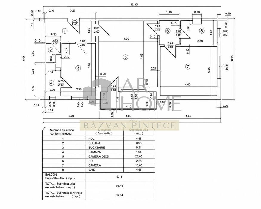 Vanzare apartament 2 camere, spatios, zona 9 Mai Domnisori, Ploiesti