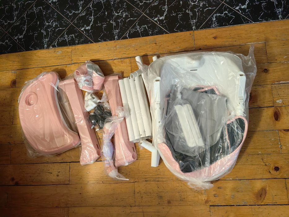 Scaun de masa bebe , LITTLE BIRD , albastru /roz