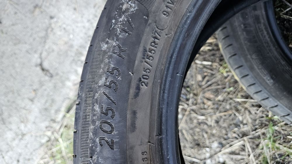 2бр гуми 205 55 17 дот 20 мишелин michelin