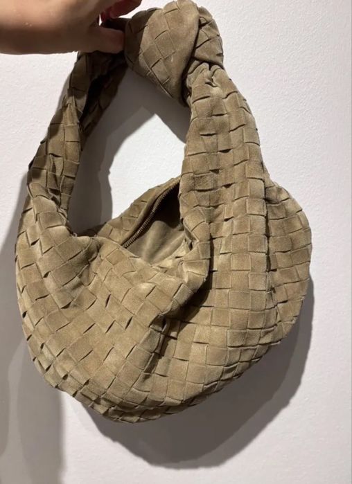 Bottega Veneta Jodie Small Taupe Suede