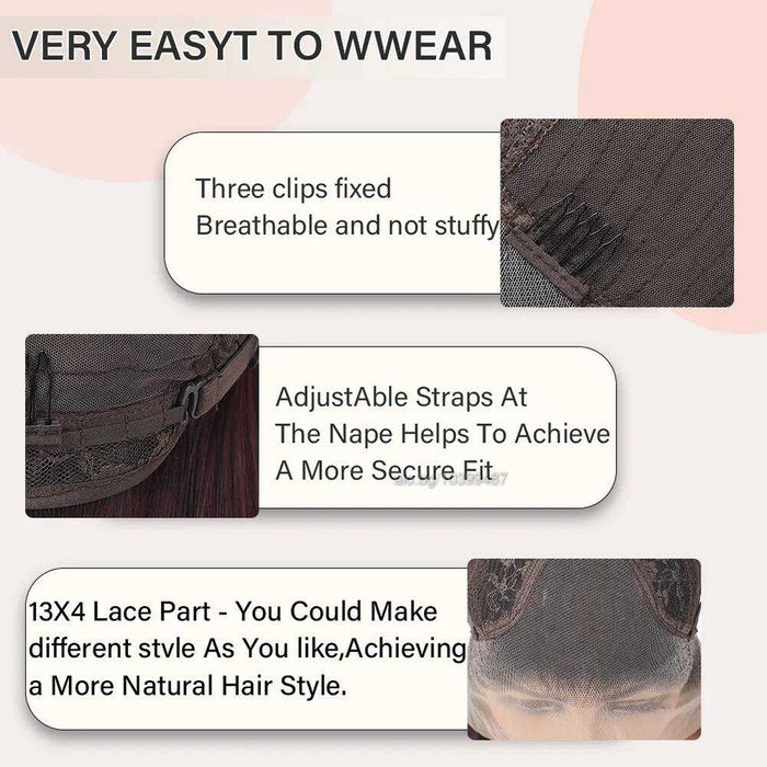 80 см Пшенично руса права перука с дантела лейс фронт 13×4