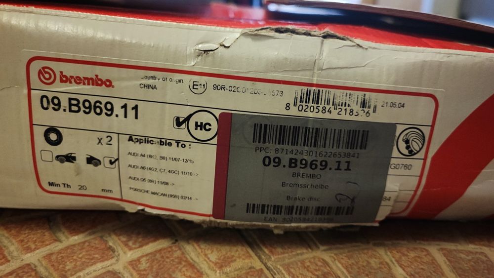 Discuri frana spate Brembo, noi, Audi, Porsche, VW